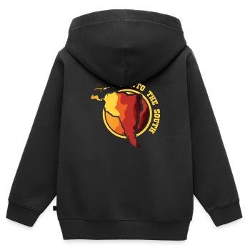 Südamerika - Kinder Premium Organic Zip Hoodie - Schwarz - Hinten - AI Model Kid Male (0cm)