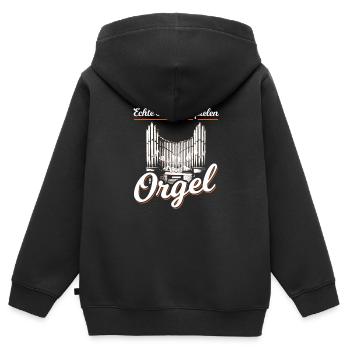 Joueur d'orgue orgue musicien joueur d'orgue - Sweat Premium à capuche zippé enfant bio - noir - Dos - AI Model Kid Male (0cm)