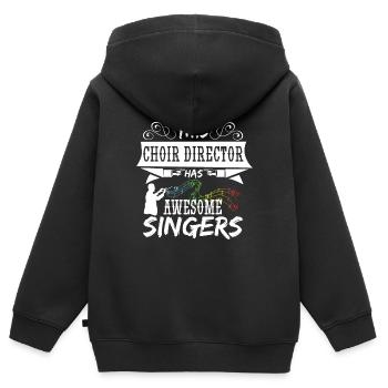 Chor Dirigent - Kinder Premium Organic Zip Hoodie - Schwarz - Hinten - AI Model Kid Male (0cm)