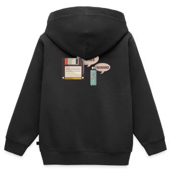 USB Floppy Disk I am Your Father | Computer Geek - Sweat Premium à capuche zippé enfant bio - noir - Dos - AI Model Kid Male (0cm)