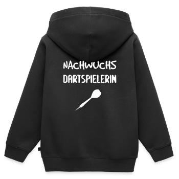 Nachwuchs Dartspielerin Geschenk Geburt Dart Baby - Kinder Premium Organic Zip Hoodie - Schwarz - Hinten - AI Model Kid Male (0cm)