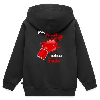 Pretty Nails Make Me Smile - Kinder Premium Organic Zip Hoodie - Schwarz - Hinten - AI Model Kid Male (0cm)