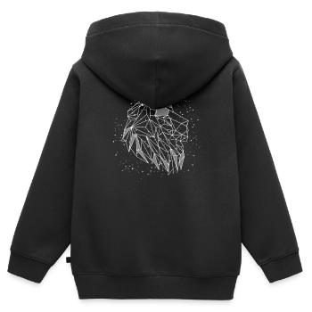 Sternzeichen Löwe - Kinder Premium Organic Zip Hoodie - Schwarz - Hinten - AI Model Kid Male (0cm)