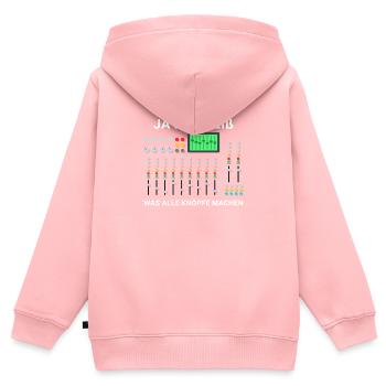 Tontechniker Engineer Mischpult Tontechnik - Kinder Premium Organic Zip Hoodie - Rosa - Hinten - AI Model Kid Female (0cm)