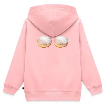 Krapfen Brüste - Lustiges Faschingskostüm Berliner - Kinder Premium Organic Zip Hoodie - Rosa - Hinten - AI Model Kid Female (0cm)