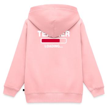 Teacher - Kinder Premium Organic Zip Hoodie - Rosa - Hinten - AI Model Kid Female (0cm)