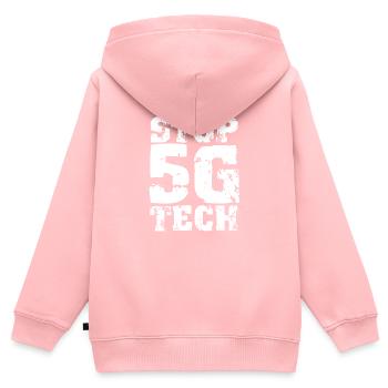 Radiation 5G Stop 5G Adversary Anti 5G Technology - Kids Premium Organic Zip-up Hoodie - rose - Back - AI Model Kid Female (0cm)