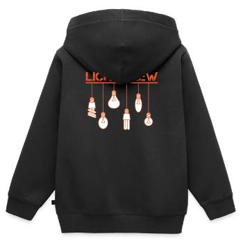 Lichttechniker Crew Licht Event Geschenk Spruch - Kinder Premium Organic Zip Hoodie - Schwarz - Hinten - AI Model Kid Male (0cm)
