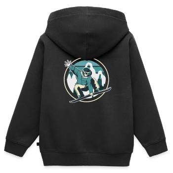 Snowboard Snowboarder Snowboarding - Sweat Premium à capuche zippé enfant bio - noir - Dos - AI Model Kid Male (0cm)