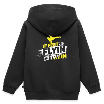 Cadeau de breakdance Bboying I breakdance - Sweat Premium à capuche zippé enfant bio - noir - Dos - AI Model Kid Male (0cm)