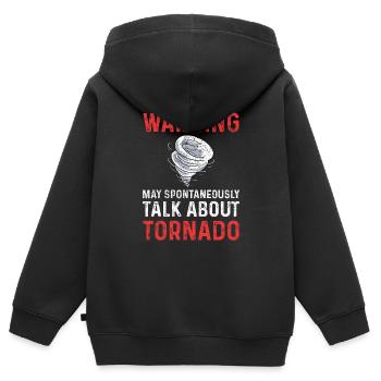 Tornado-Sturmjäger - Kinder Premium Organic Zip Hoodie - Schwarz - Hinten - AI Model Kid Male (0cm)