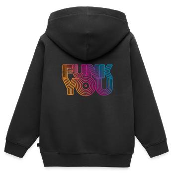Funk You Musik - Kinder Premium Organic Zip Hoodie - Schwarz - Hinten - AI Model Kid Male (0cm)