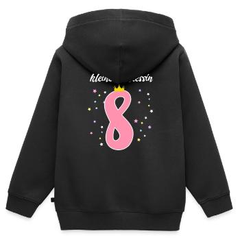 Geschenk 8. Geburtstag 8 Jahre alt Mädchen - Kinder Premium Organic Zip Hoodie - Schwarz - Hinten - AI Model Kid Male (0cm)