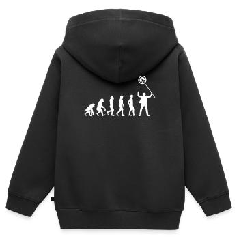 T-shirt Evolution Peace Peace Day Peace - Sweat Premium à capuche zippé enfant bio - noir - Dos - AI Model Kid Male (0cm)