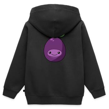 Comic Plum - Kids Premium Organic Zip-up Hoodie - black - Back - AI Model Kid Male (0cm)
