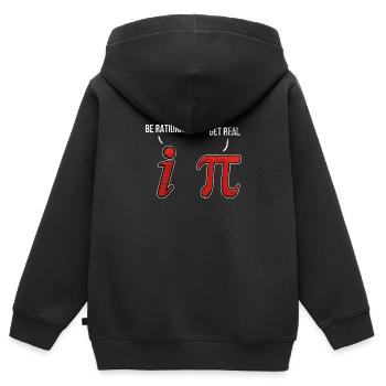 maths Pi Day - Sweat Premium à capuche zippé enfant bio - noir - Dos - AI Model Kid Male (0cm)