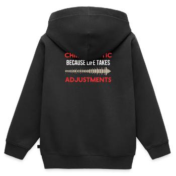 Chiropraktiker Chiropraktik - Kinder Premium Organic Zip Hoodie - Schwarz - Hinten - AI Model Kid Male (0cm)