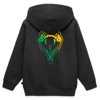 Schlangenkopf Schlange Giftnatter Vipern Reptilien - Kinder Premium Organic Zip Hoodie - Schwarz - Hinten - AI Model Kid Male (0cm)