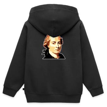 philosophie - Sweat Premium à capuche zippé enfant bio - noir - Dos - AI Model Kid Male (0cm)