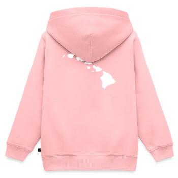 Hawaii - Kids Premium Organic Zip-up Hoodie - rose - Back - AI Model Kid Female (0cm)