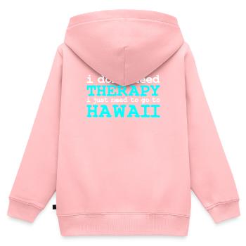 Hawaii - Kids Premium Organic Zip-up Hoodie - rose - Back - AI Model Kid Female (0cm)