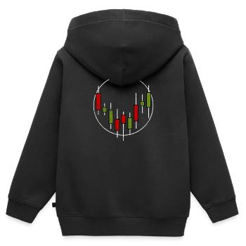 commerce - Sweat Premium à capuche zippé enfant bio - noir - Dos - AI Model Kid Male (0cm)