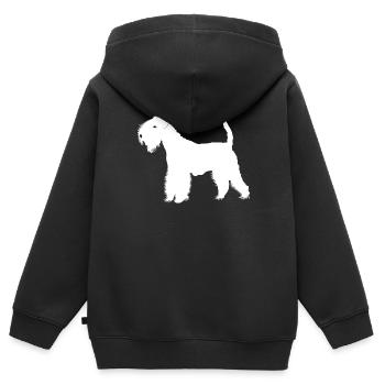 Lakeland Terrier - Kinder Premium Organic Zip Hoodie - Schwarz - Hinten - AI Model Kid Male (0cm)