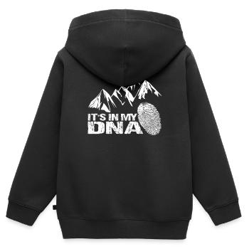 Mountains mountaineers mountaineering mountain sports - Kids Premium Organic Zip-up Hoodie - black - Back - AI Model Kid Male (0cm)