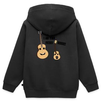 Uke I Am Your Father T Shirt Ukulele Guitar Music - Kinder Premium Organic Zip Hoodie - Schwarz - Hinten - AI Model Kid Male (0cm)
