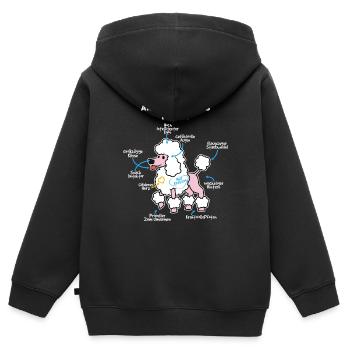 Anatomie Eines Pudel - Kinder Premium Organic Zip Hoodie - Schwarz - Hinten - AI Model Kid Male (0cm)