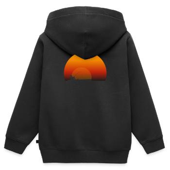 Angler - Kinder Premium Organic Zip Hoodie - Schwarz - Hinten - AI Model Kid Male (0cm)
