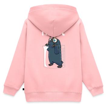 Chemie-Witz - Kinder Premium Organic Zip Hoodie - Rosa - Hinten - AI Model Kid Female (0cm)