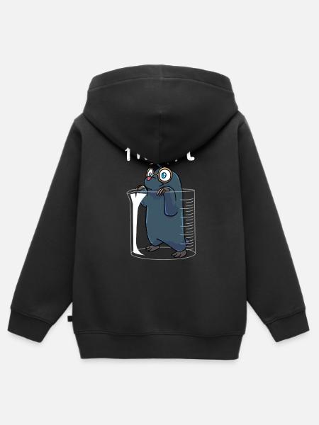 blague chimie - Sweat Premium à capuche zippé enfant bio - noir