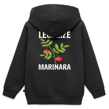 Tomaten - Kinder Premium Organic Zip Hoodie - Schwarz - Hinten - AI Model Kid Male (0cm)