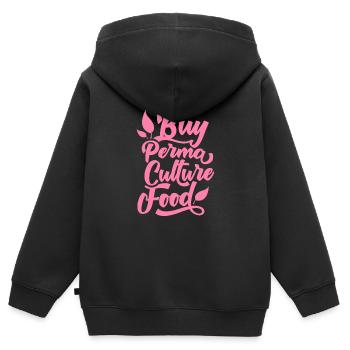 Gardener garden permaculture ecological horticulture - Kids Premium Organic Zip-up Hoodie - black - Back - AI Model Kid Male (0cm)