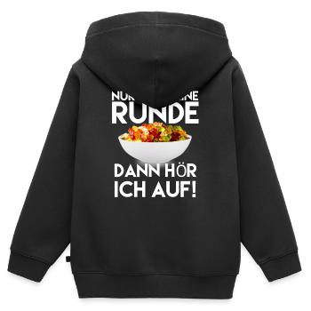 Runde Gummi Geschenkidee Geburtstag - Kinder Premium Organic Zip Hoodie - Schwarz - Hinten - AI Model Kid Male (0cm)