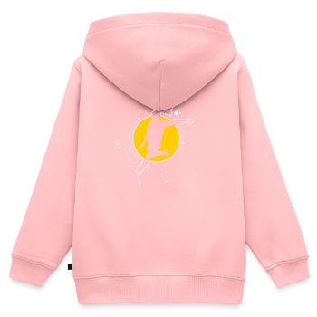 Frauenfußball - Kinder Premium Organic Zip Hoodie - Rosa - Hinten - AI Model Kid Female (0cm)