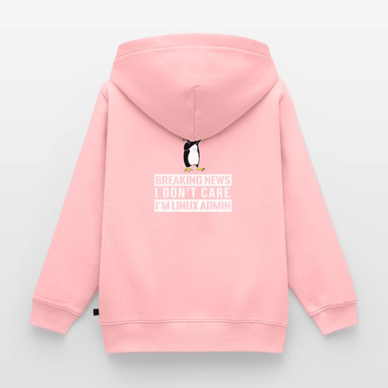 IT Nerd Linux Linux Pinguin Geek Software Engineer Kinder Premium Organic Zip Hoodie