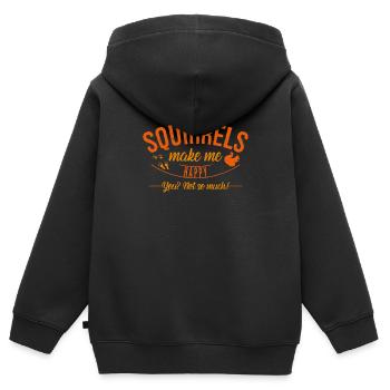 Eichhörnchen - Kinder Premium Organic Zip Hoodie - Schwarz - Hinten - AI Model Kid Male (0cm)