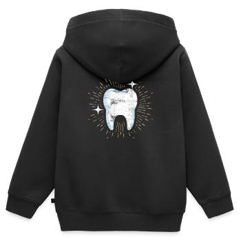 Zahn Zahnarzt Dental Hygiene Dentisten Halloween - Kinder Premium Organic Zip Hoodie - Schwarz - Hinten - AI Model Kid Male (0cm)