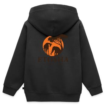 Etosha National Park - Namibia - Kids Premium Organic Zip-up Hoodie - black - Back - AI Model Kid Male (0cm)