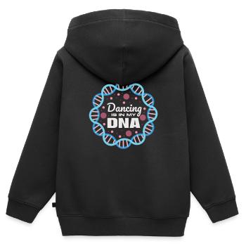 La danse est dans mon ADN - Sweat Premium à capuche zippé enfant bio - noir - Dos - AI Model Kid Male (0cm)