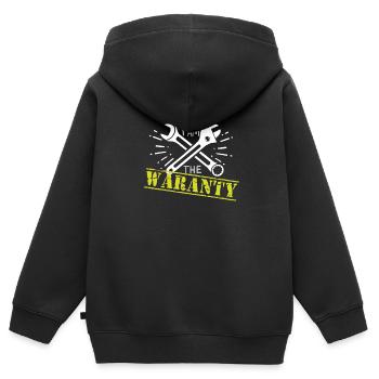 Witziges KFZ Mechaniker Garantie Shirt Werkzeug - Kinder Premium Organic Zip Hoodie - Schwarz - Hinten - AI Model Kid Male (0cm)