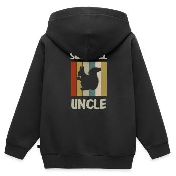 eichhoernchen onkel - Kinder Premium Organic Zip Hoodie - Schwarz - Hinten - AI Model Kid Male (0cm)