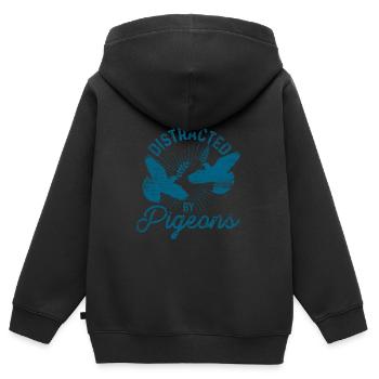 Dove Ruhrpott Flamingo - Sweat Premium à capuche zippé enfant bio - noir - Dos - AI Model Kid Male (0cm)