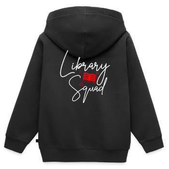 Library Cadre - Kids Premium Organic Zip-up Hoodie - black - Back - AI Model Kid Male (0cm)