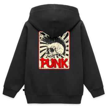 Punk Musik Anarchie Punkrock Band Konzert Geschenk - Kinder Premium Organic Zip Hoodie - Schwarz - Hinten - AI Model Kid Male (0cm)
