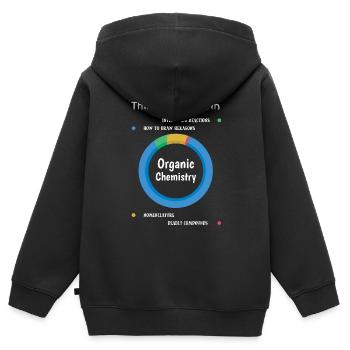 Organische Chemie - Kinder Premium Organic Zip Hoodie - Schwarz - Hinten - AI Model Kid Male (0cm)