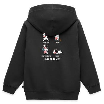 Cow to do list - Kids Premium Organic Zip-up Hoodie - black - Back - AI Model Kid Male (0cm)
