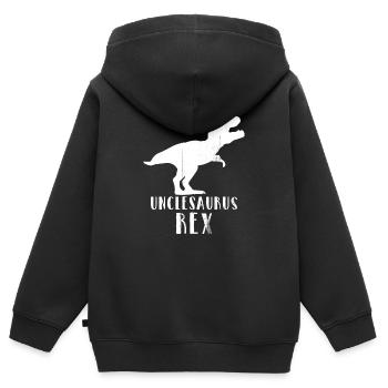 onkel - Kinder Premium Organic Zip Hoodie - Schwarz - Hinten - AI Model Kid Male (0cm)